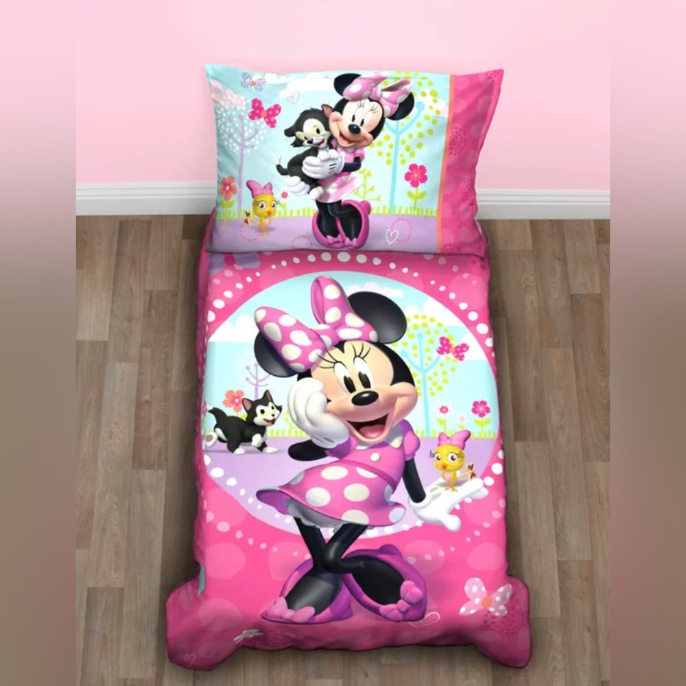 (2)Disney Minnie Mouse 4-Piece Toddler Bedding Sets